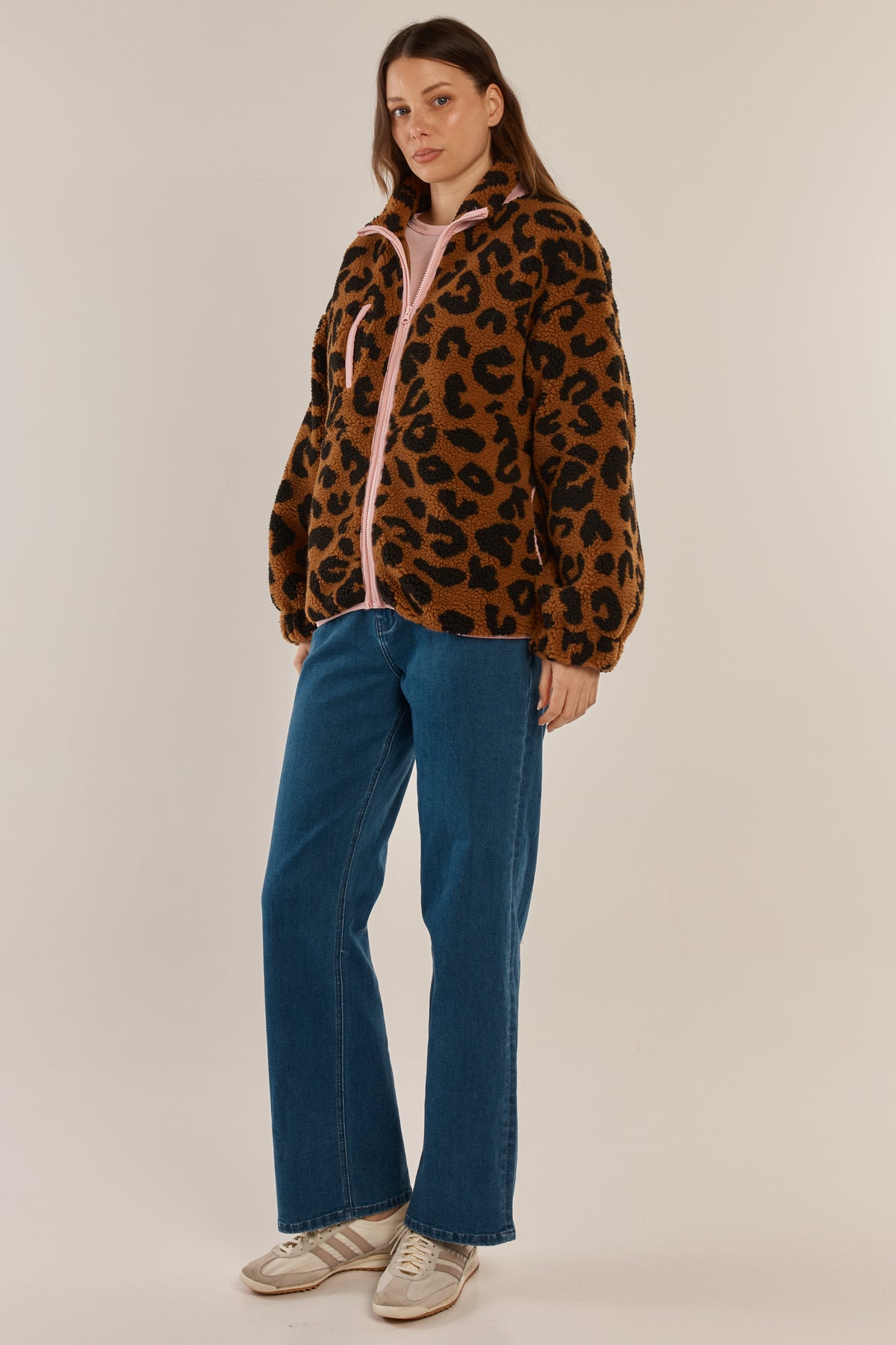 LAST ONE: SIZE 18! Jayne Fleece Jacket Animal Print