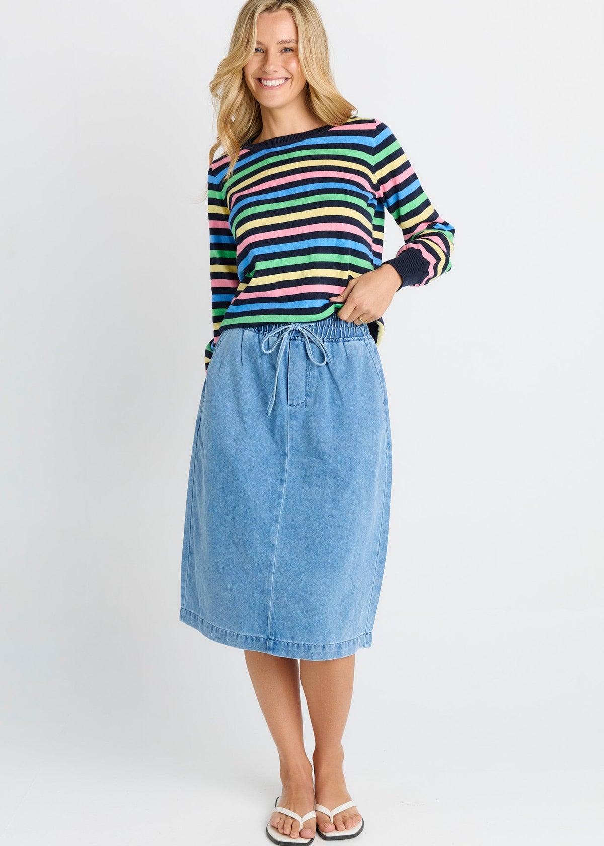 Quinn Cotton Denim Skirt by Betty Basics