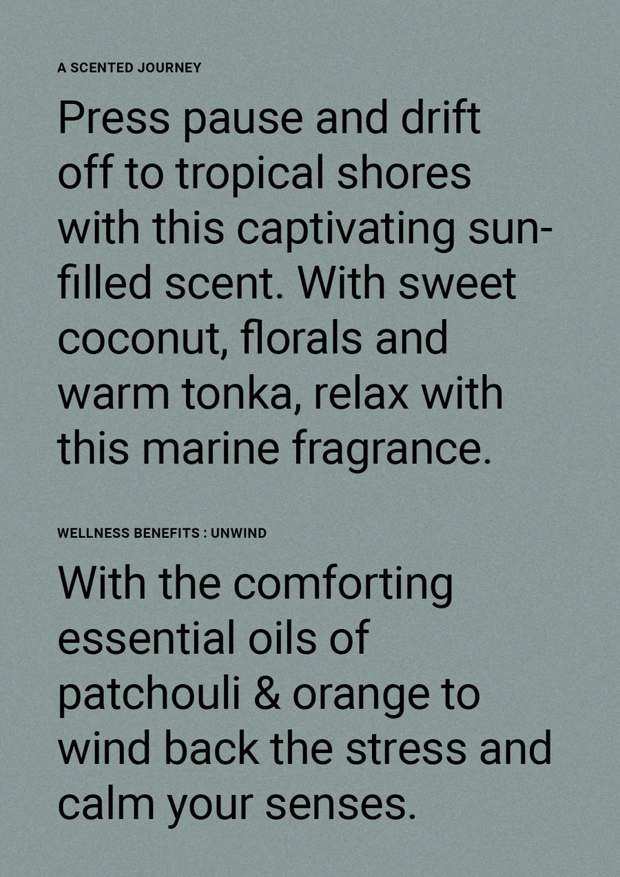 UNWIND | Coconut & Water Flower Luxe Reed Diffuser 250ml