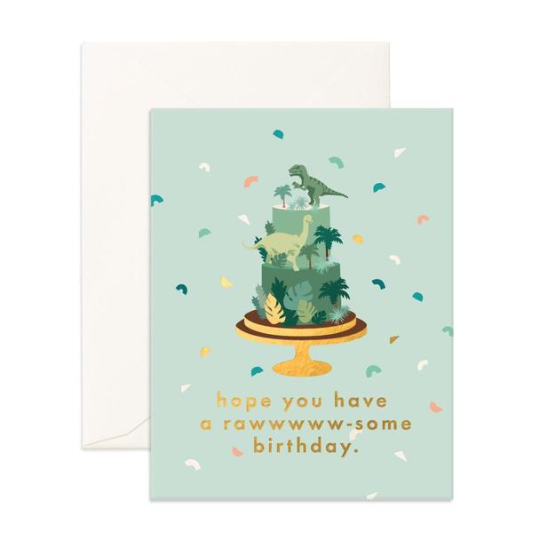 Rawww-some Birthday Mint Colour Greeting Card