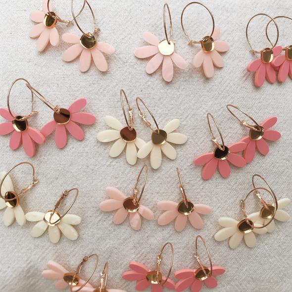 Foxie Collective Jumbo Daisy Hoop Earrings Loloma Living Tamborine Mountain Stockist