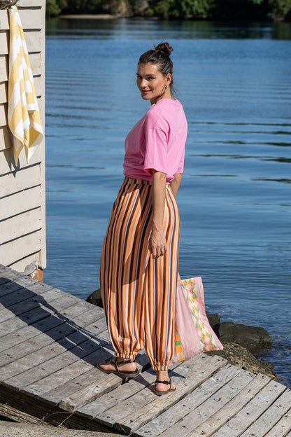 Carolina Stripe Balloon Pants by J&G