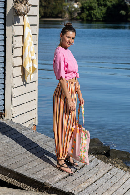 Carolina Stripe Balloon Pants by J&G