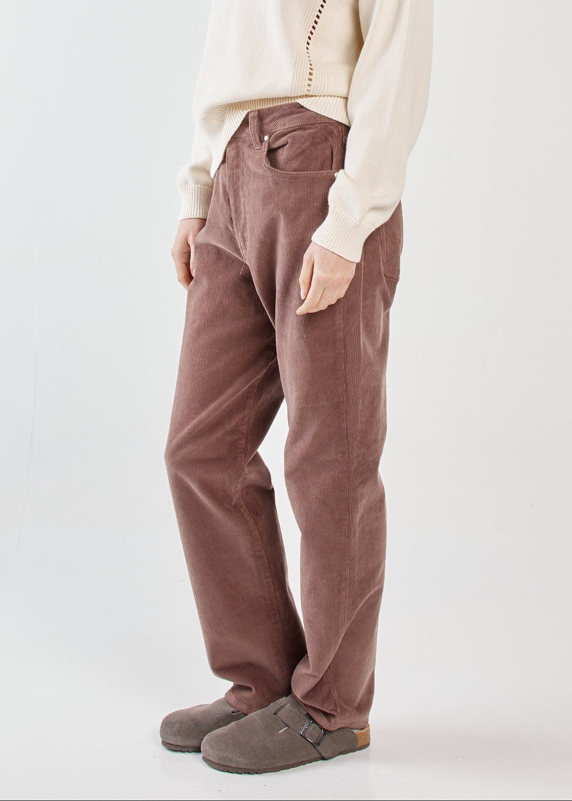 Parco Cord Straight Jeans Brown by SASS