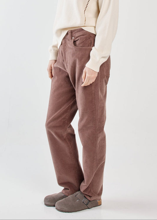 Parco Cord Straight Jeans Brown by SASS