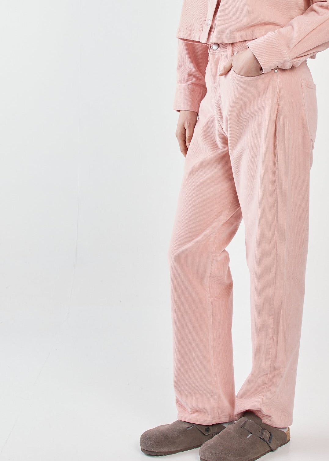 Parco Cord Straight Jeans Pink by SASS