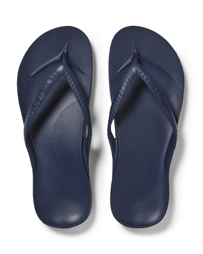 Archies Arch Support Thongs: Navy