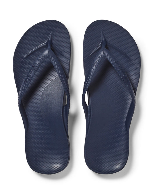 Archies Arch Support Thongs: Navy