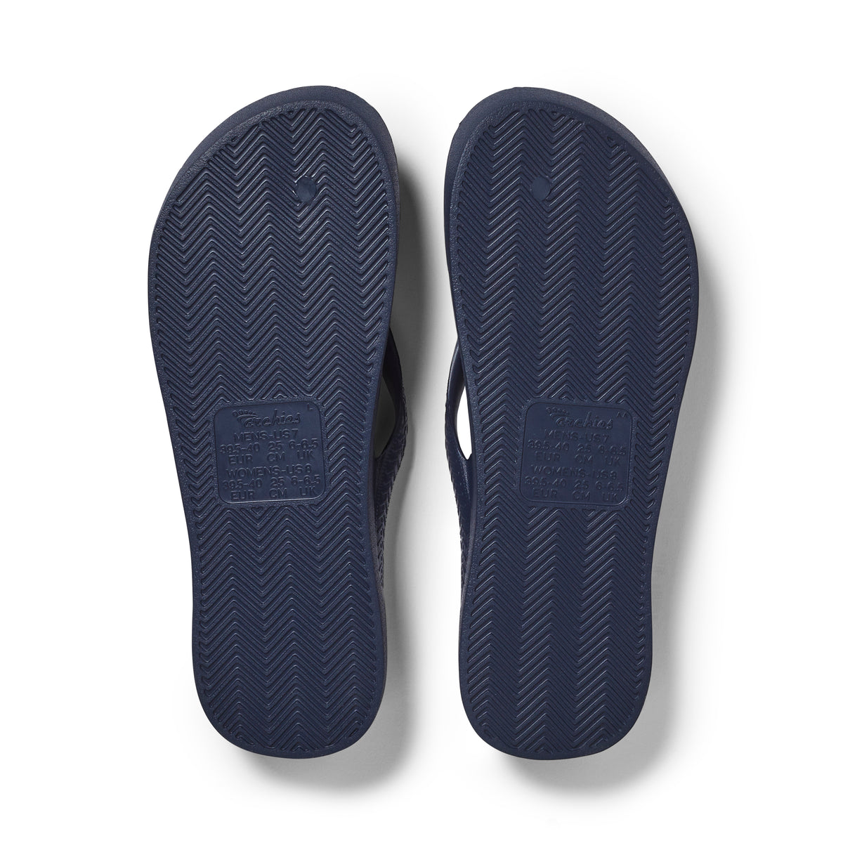 Archies Arch Support Thongs: Navy