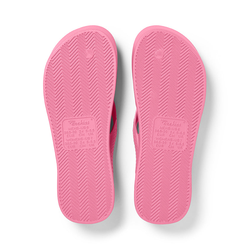 Archies Arch Support Thongs: Hot Pink