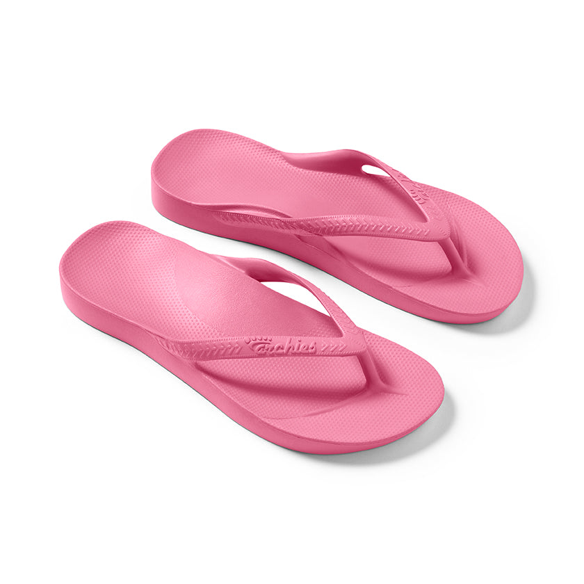 Archies Arch Support Thongs: Hot Pink