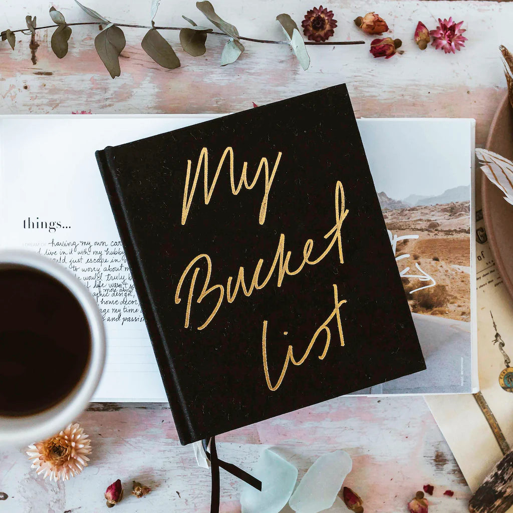 Journal: My Bucket List in Black Cloth