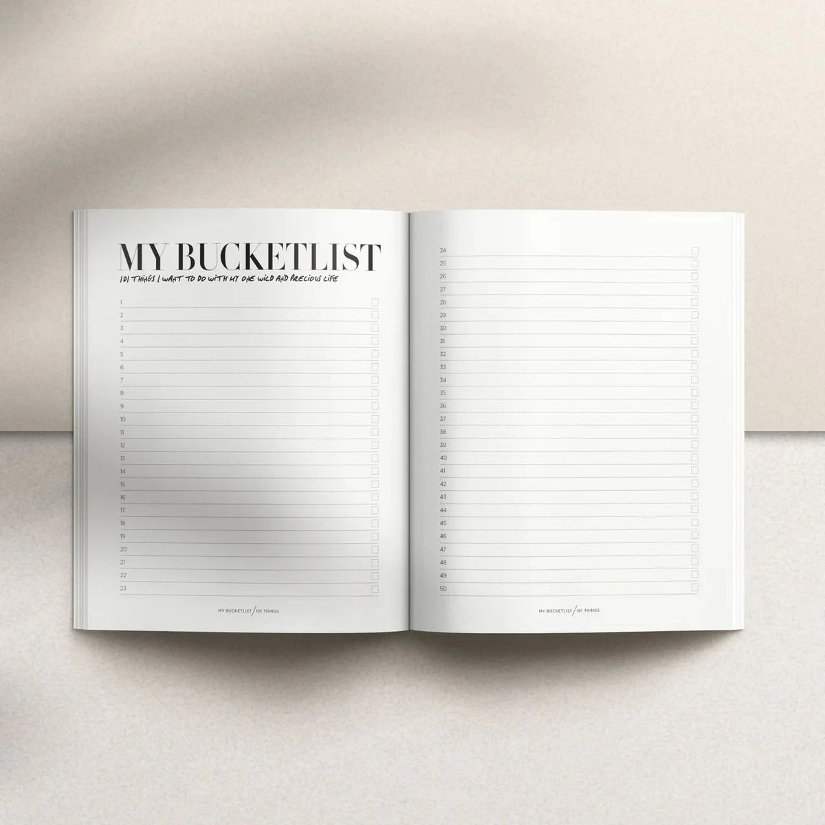 Journal: My Bucket List in Black Cloth