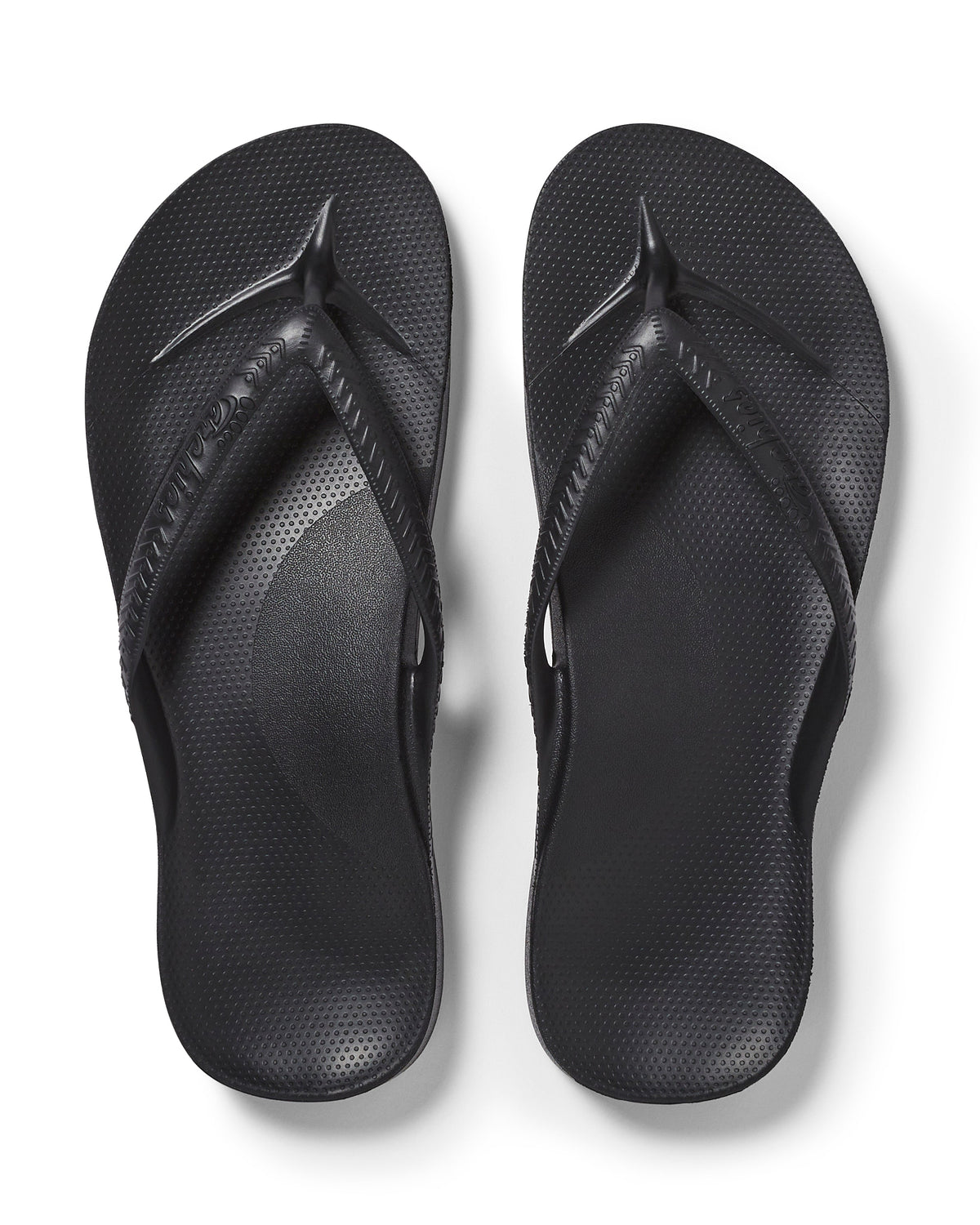 Archies Arch Support Thongs: Black
