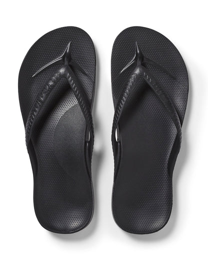 Archies Arch Support Thongs: Black