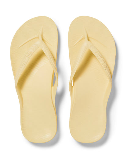 Archies Arch Support Thongs: Lemon