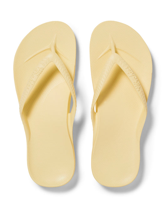 Archies Arch Support Thongs: Lemon