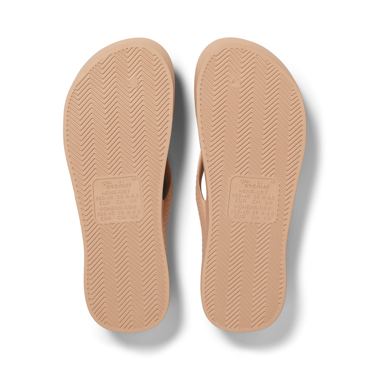 Archies Arch Support Thongs: Tan