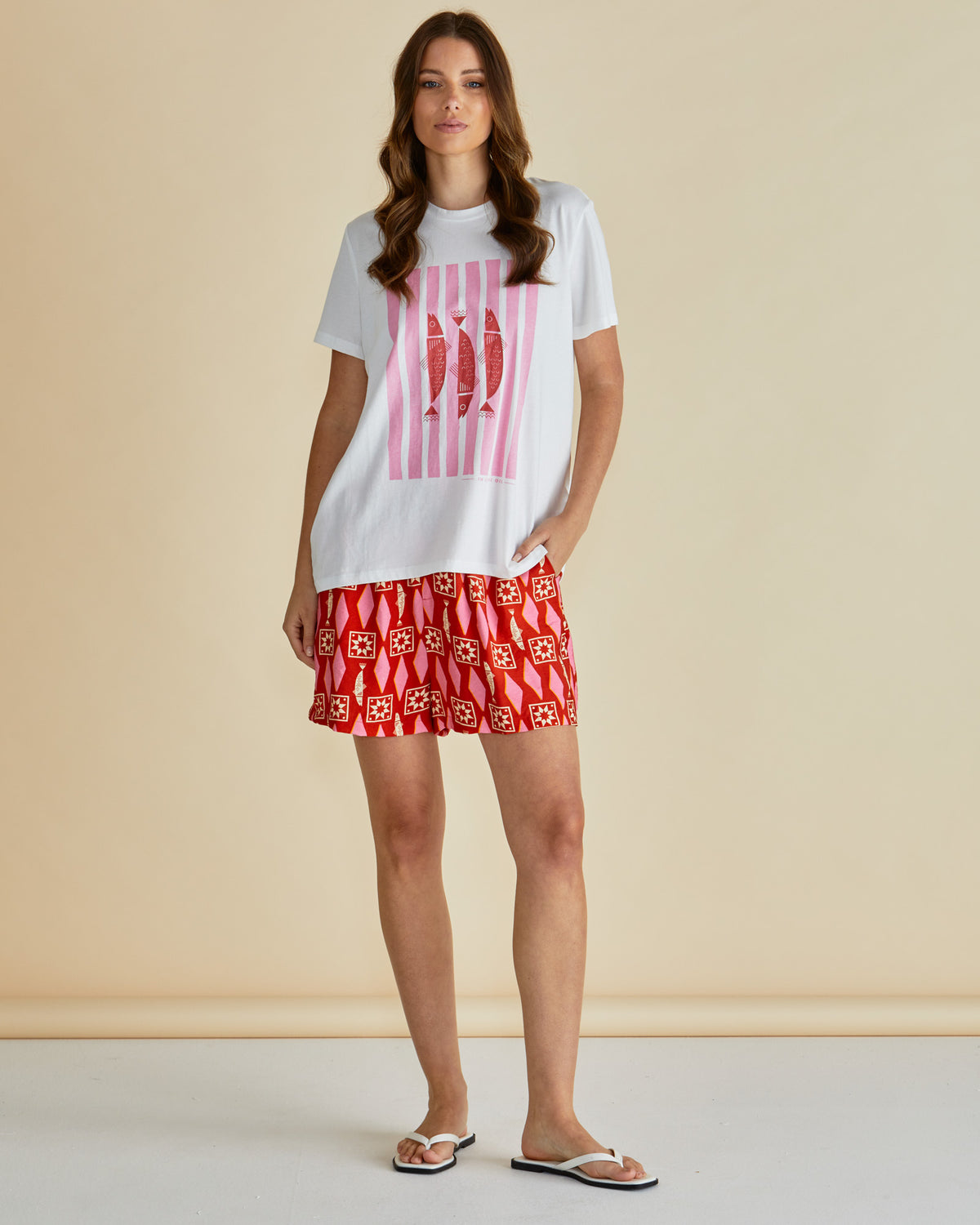 Betty Basics Stockist Loloma Living Sardinia Tshirt Ellia Crew Tee Tamborine Mountain Sardine tshirt Clothing shop 
