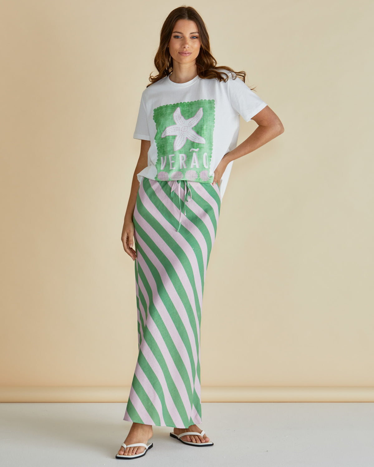 Betty Basics Stockist Loloma Living Verao Tshirt Ellia Crew Tee Tamborine Mountain Clothing