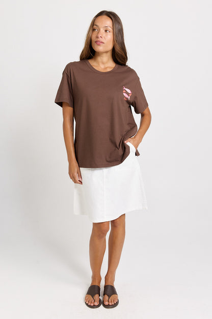 Pescado Sequin Relax Boxy Tee