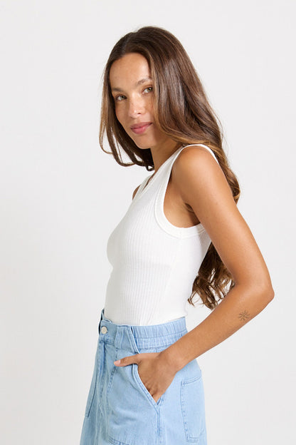 Francis Rib Tank White