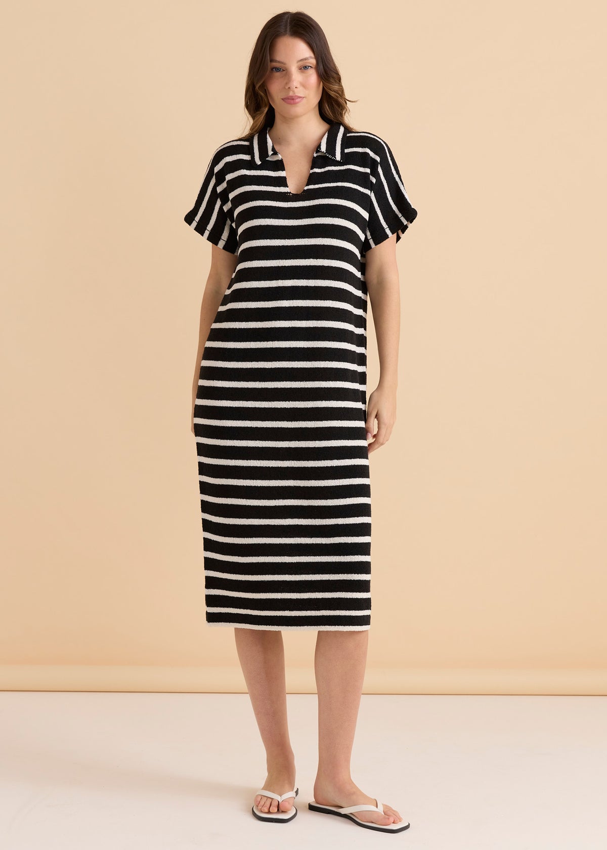 Bradford Knit Polo Dress by Betty Basics