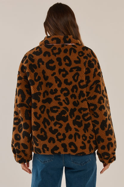 LAST ONE: SIZE 18! Jayne Fleece Jacket Animal Print