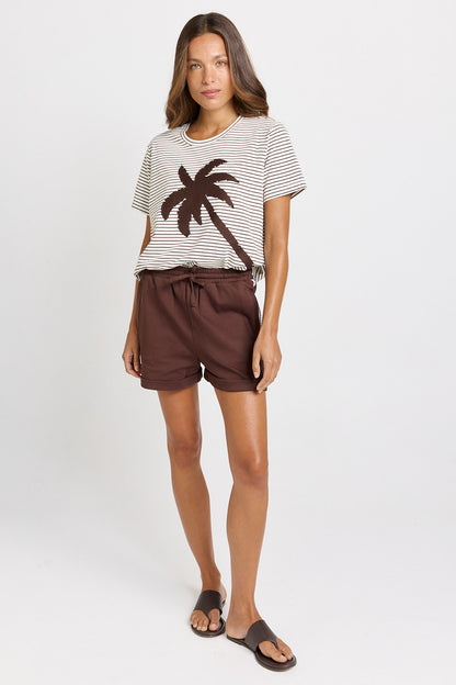 Nikki Relax Short in Chocolate