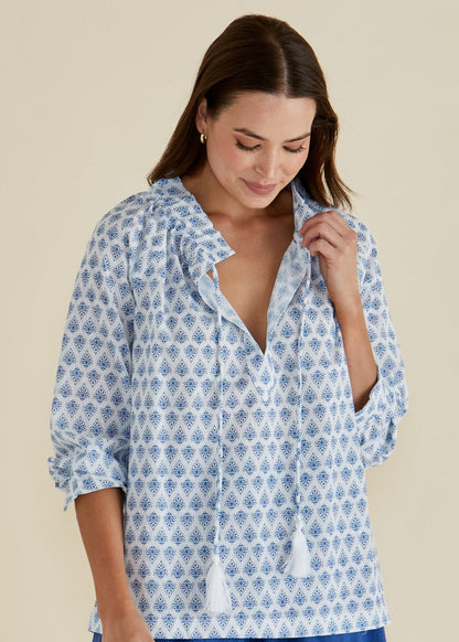 LAST ONE: SIZE 20! Charli Blouse in Blue Lotus