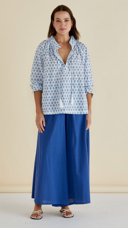 LAST ONE: SIZE 20! Charli Blouse in Blue Lotus