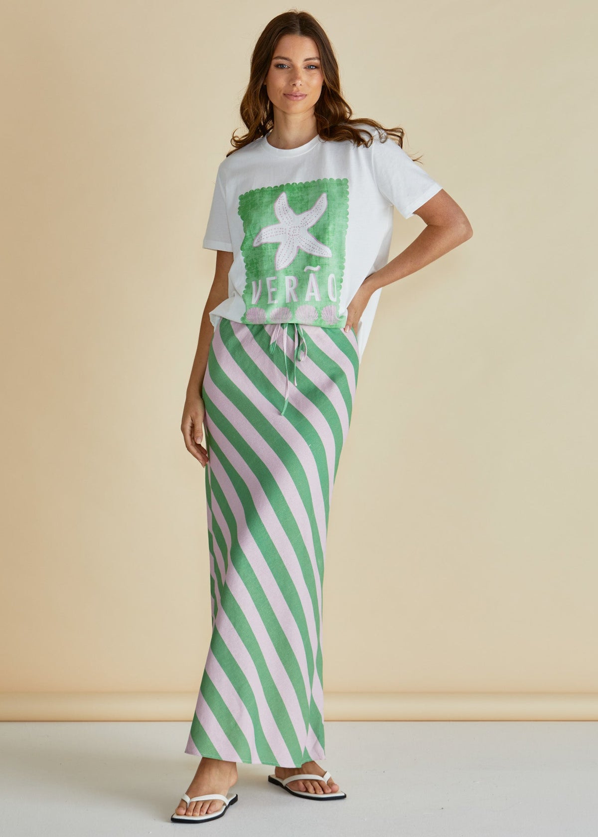 betty basics brooke bias skirt green and pink loloma living stockist of betty basics and sass tamborine mountain
