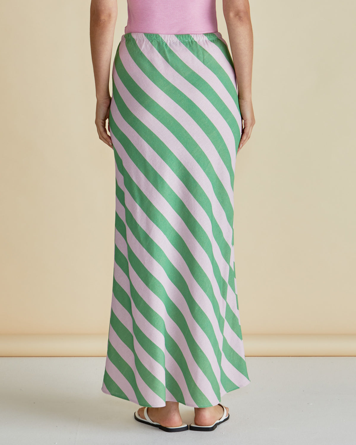 betty basics brooke bias skirt green and pink loloma living stockist of betty basics and sass tamborine mountain island store