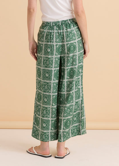 Pearl Polazzo Pant Floral Green