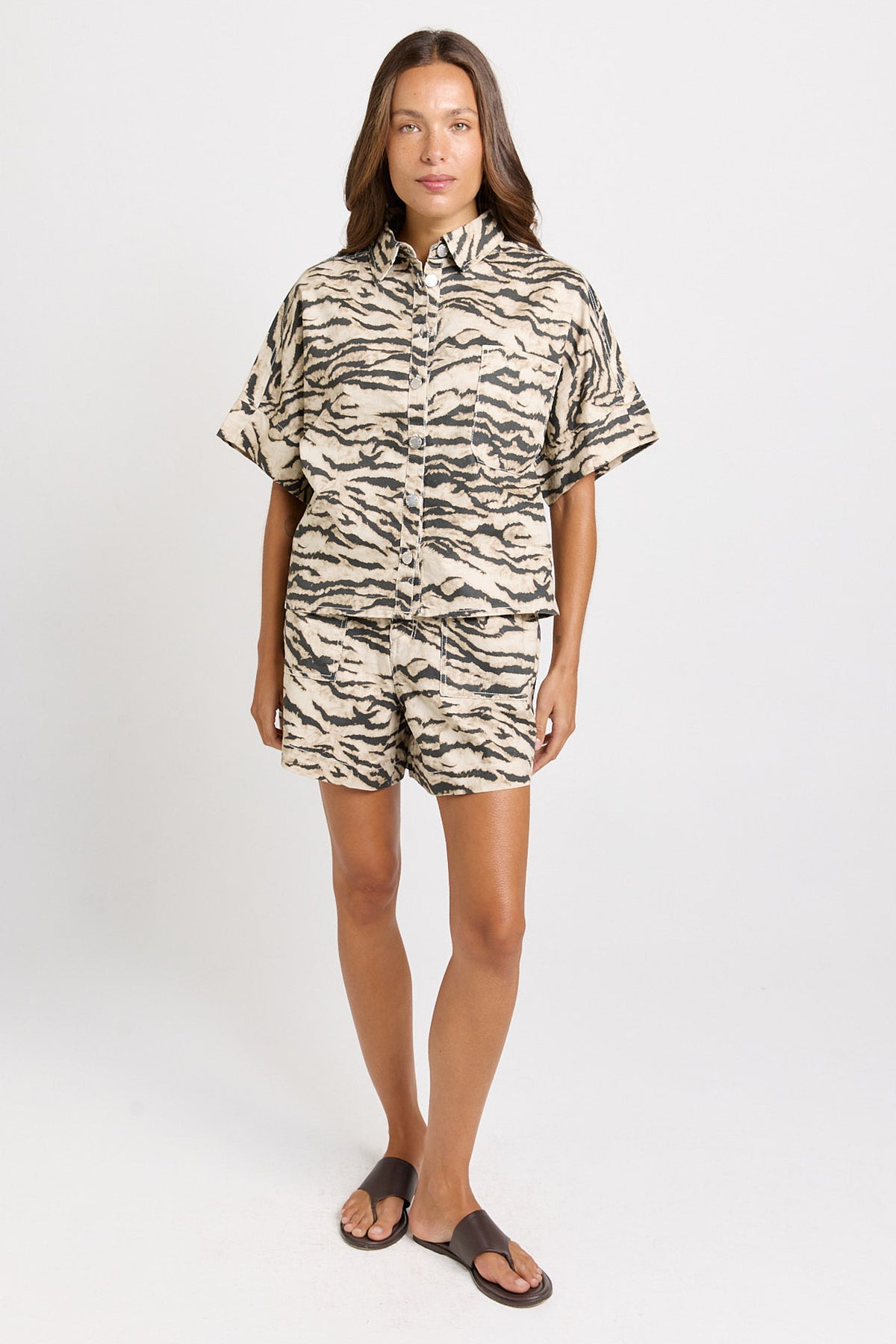 Dawn Denim Shirt in Animal