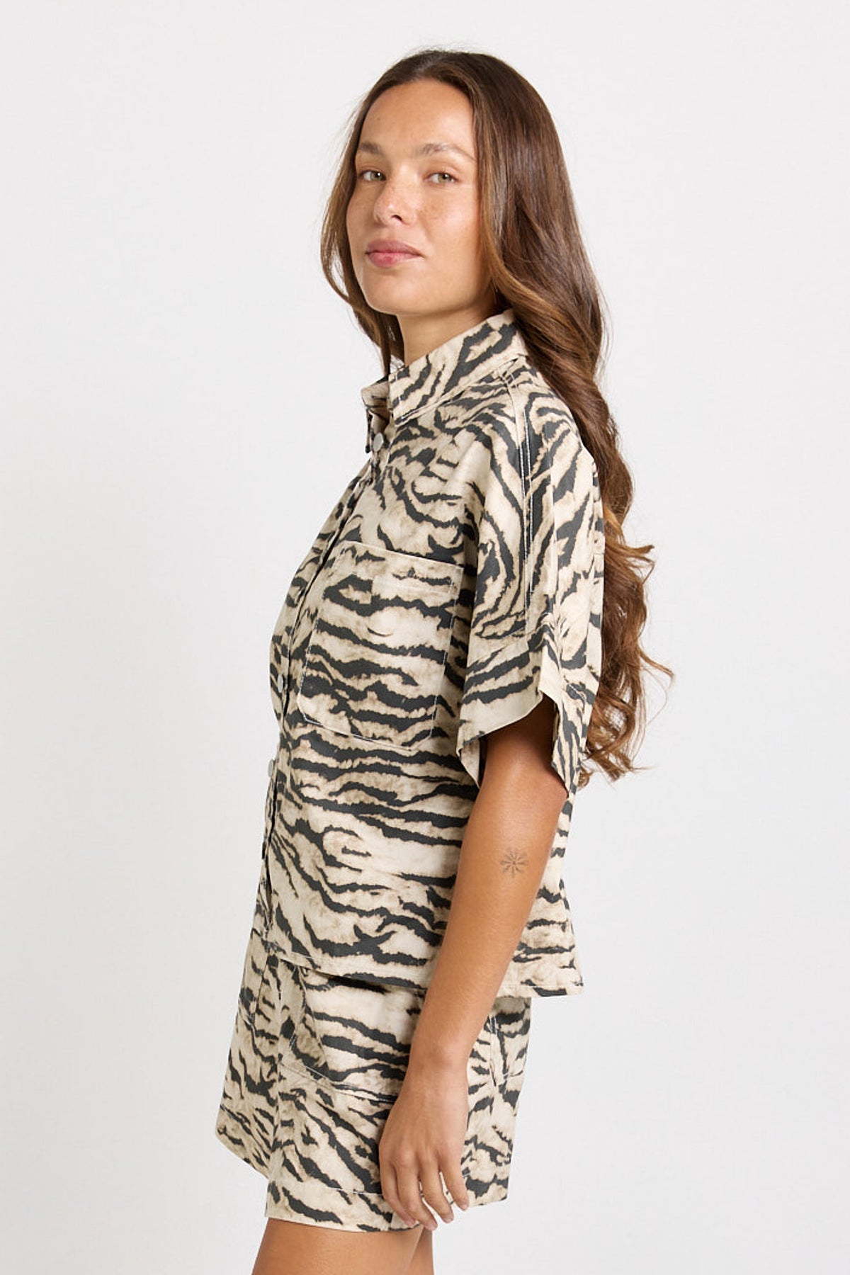 Dawn Denim Shirt in Animal
