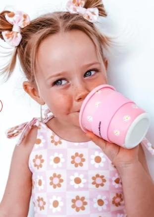 BBcino Reusable Cup: Midi PINK DAISY 240mL