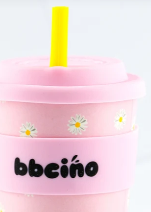 BBcino Reusable Cup: Midi PINK DAISY 240mL