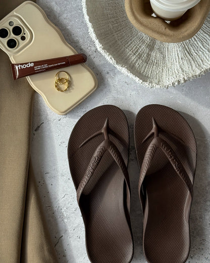 Archies Arch Support Thongs: Chocolate