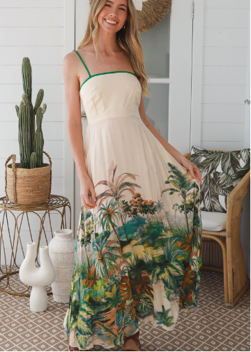 Cleo Maxi Statement Dress by Salty Palm
