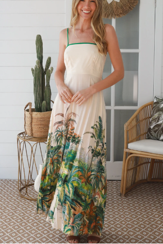Cleo Maxi Statement Dress by Salty Palm