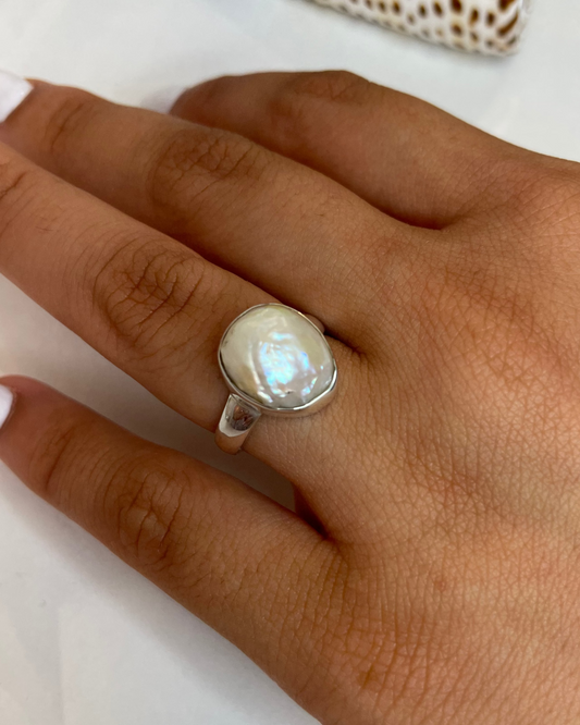 Reya Freshwater Pearl Ring Sterling Silver