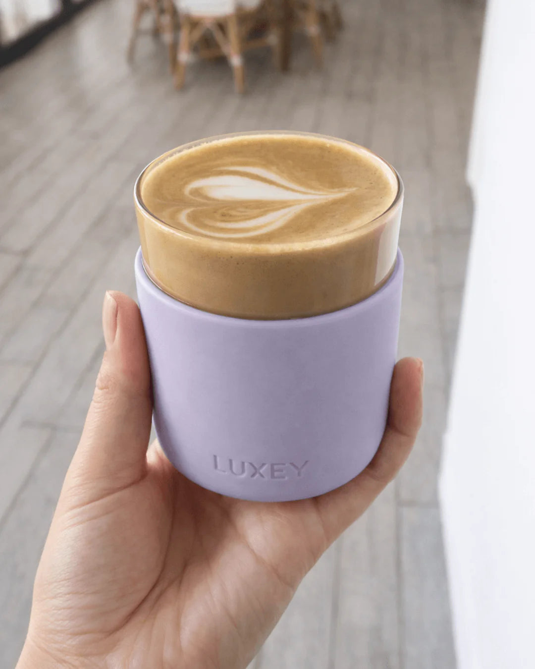 MiniLUX Reusable Glass Coffee Cup in Black