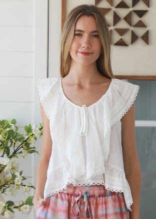 Tanzy Boho Cotton Top by Salty Palm