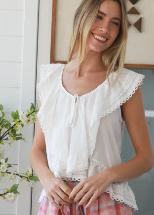 Tanzy Boho Cotton Top by Salty Palm