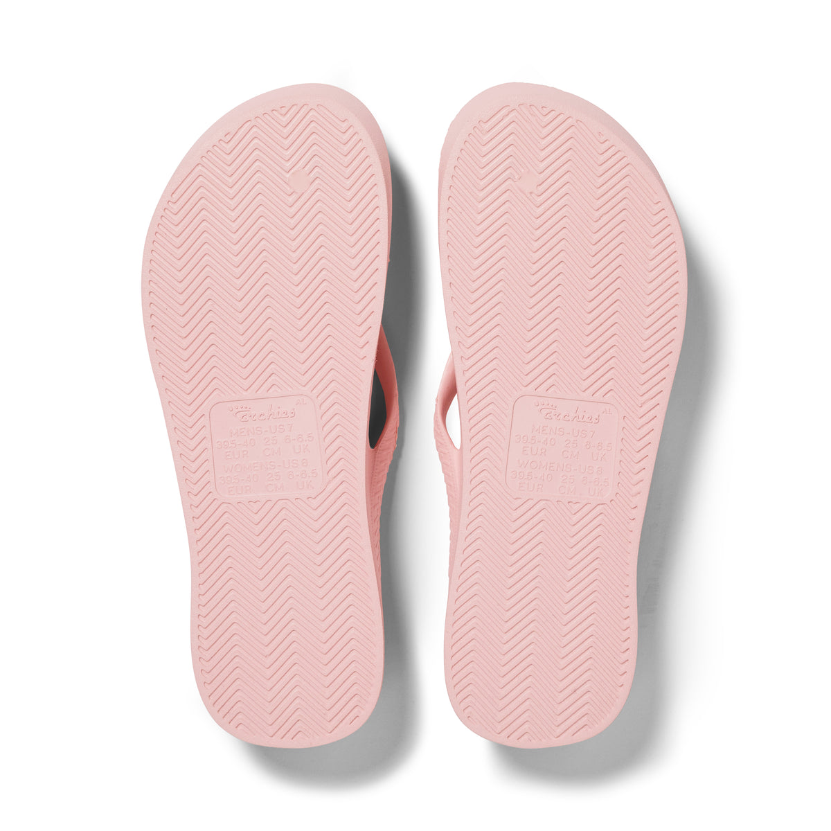 Archies Arch Support Thongs: Pale Pink
