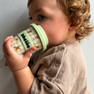 BBcino Reusable Cup: Mini Cub Gingham (120mL)