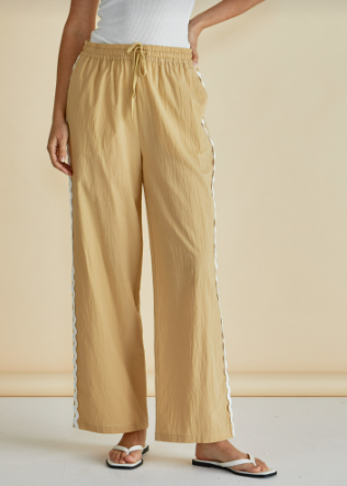 Georgie Pant Beige RicRac by BETTY BASICS