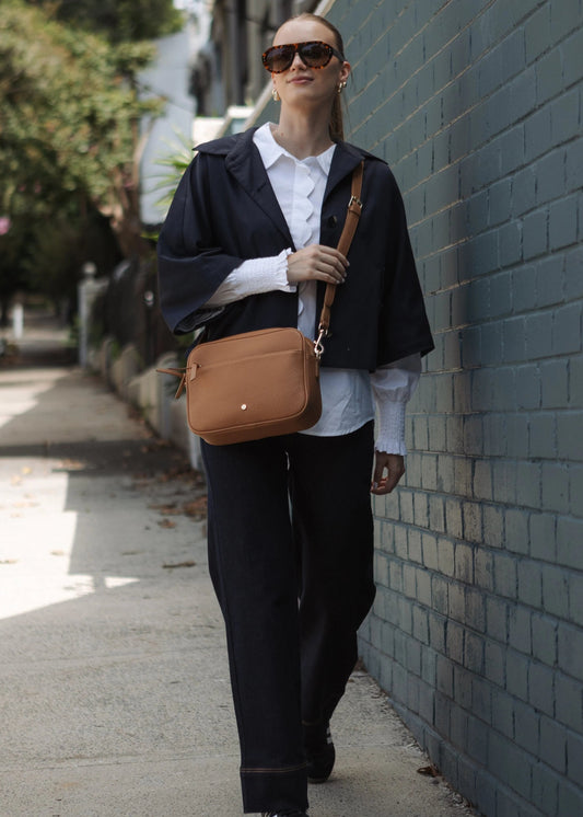 Leah Crossbody in Tan by Zjoosh