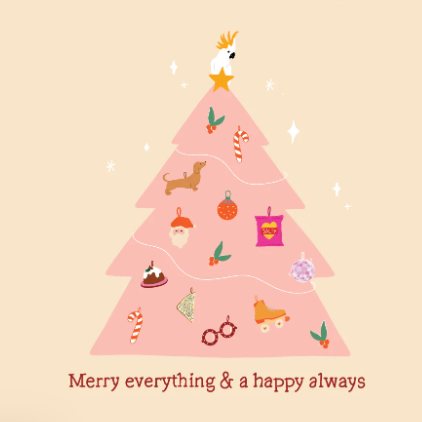 It's a Pink Christmas Greeting Card